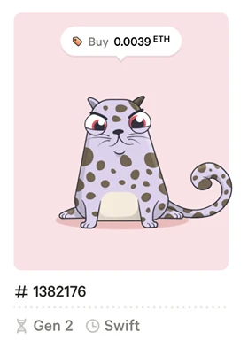 the scowling cryptokitty that started the project
